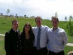 Rob, Aimee, Dennis & Will at Papa George's Funeral 28 Jun 2007.JPG
